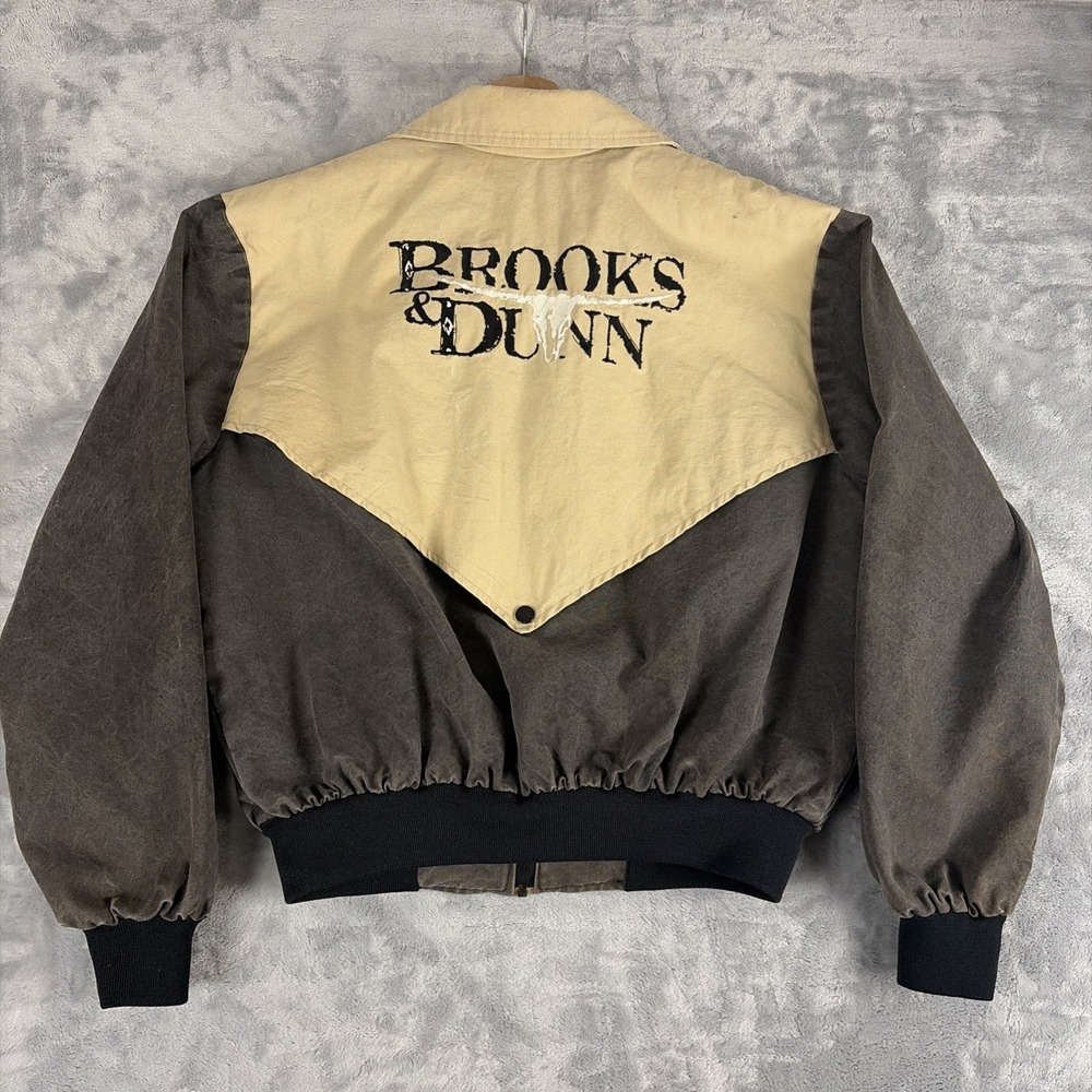 Vintage Brooks & Dunn Rodeo Western Jacket Zip Up Coat 1990's RARE! Size Large - Picture 7 of 8